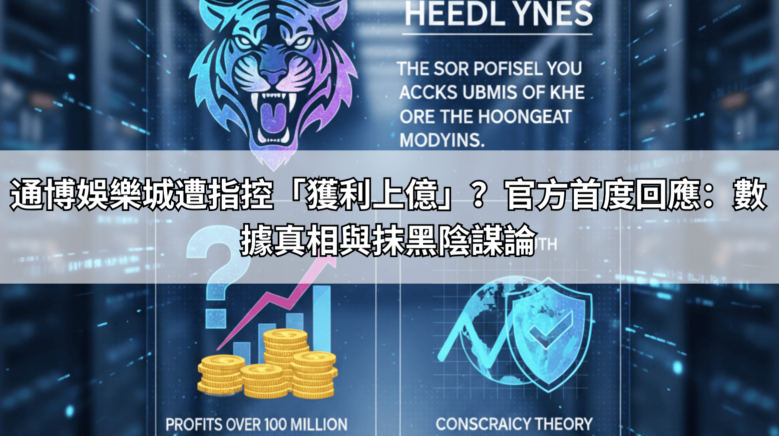 通博娛樂城遭指控「獲利上億」?官方首度回應:數據真相與抹黑陰謀論